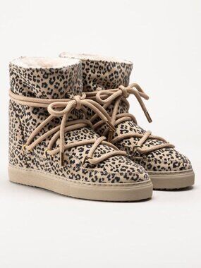 Inuikii Classic Wedge Suede Ankle Boots in Mocha Sz 5